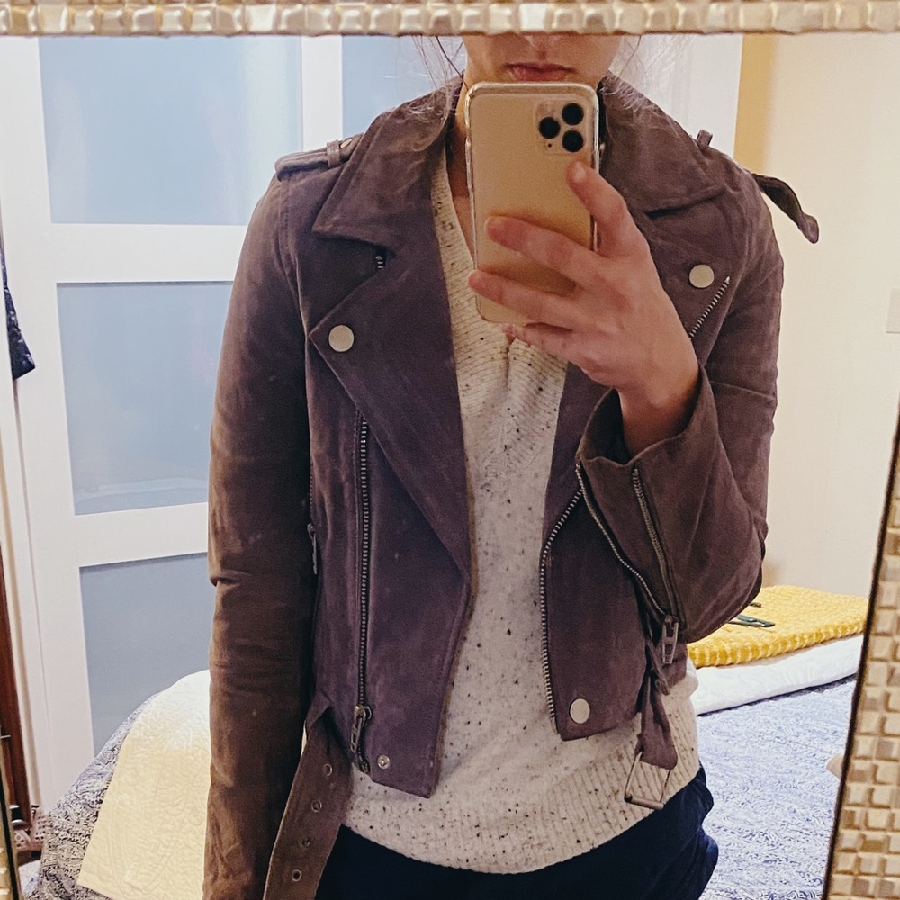 Blank NYC purple moto jacket
